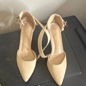 Elegant Beige Women's Heels